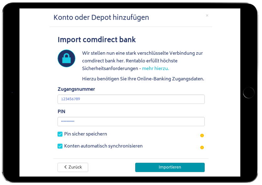 Depot-Import manuell oder über Bankschnittstelle